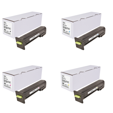 Lexmark voordeelset ( 1 x 72K20K0, 1 x 72K20C0, 1 x 72K20M0, 1 x 72K20Y0 ) toners Eeko Print (huismerk)